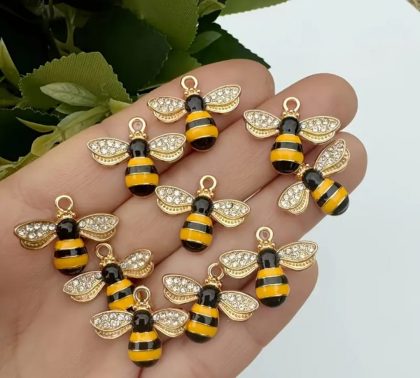 Dije Esmaltado con Strass de Abeja